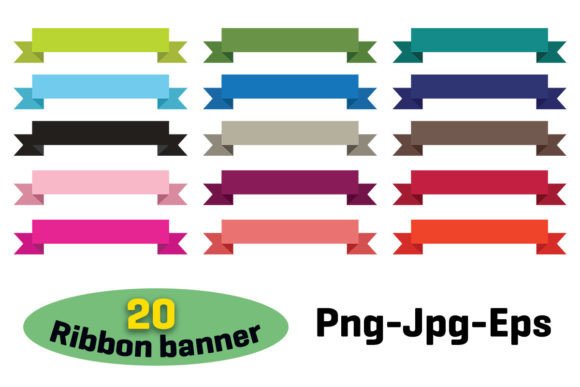 20 Ribbon Banner Clipart: Versatile Design Assets