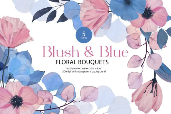 Blush Pink Bouquets Watercolor Floral: Elevating Design with Soft Elegance