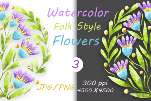 Bringing Folk Art to Life: Using Flowers in Folk Style and Hand Drawn 03 for Modern Crafts