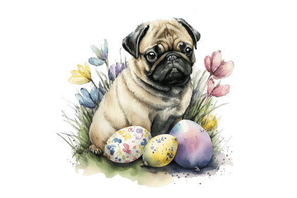 Bringing Pug Easter Eggs to Life: A Guide to Watercolor Sublimation PNGs