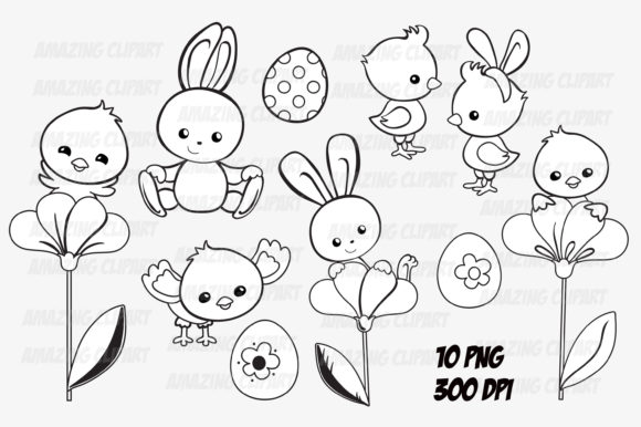 Coloring Book. Easter. Digital Stamps.: A Strategic Asset for Seasonal Content and Product Development