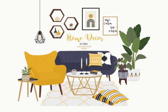 Elevating Creative Projects with Home Decor Clip Art and Furniture Clipart