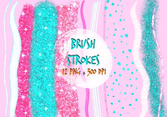 Evaluating Cyan Glitter Brush Strokes Clip Art for Digital and Print Projects