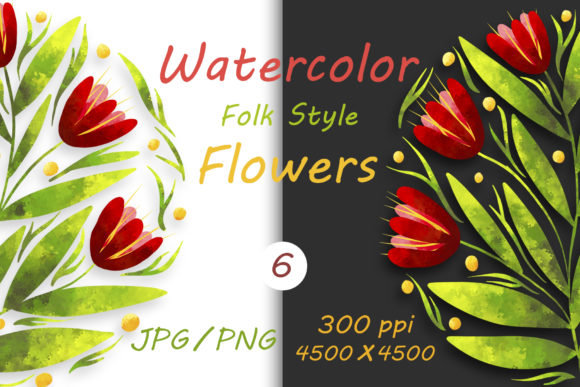 Flowers in Folk Style and Hand Drawn 06: Strategic Application for Creative Projects
