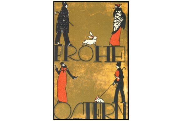 Happy Easter Frohe Ostern: Utilizing Arnold Nechansky’s 1912 Illustration