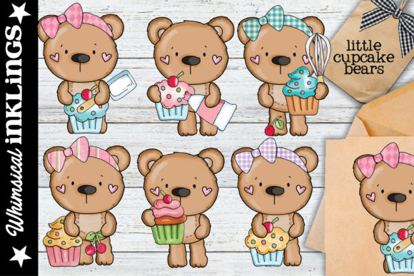 Little Cupcake Bears Clipart: Elevating Your Creative Projects with High-Resolution Whimsy