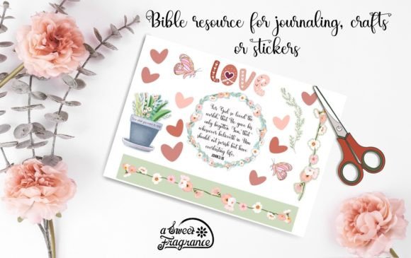 Love God's Way Bible Journaling Page: John 3:16 Crafts