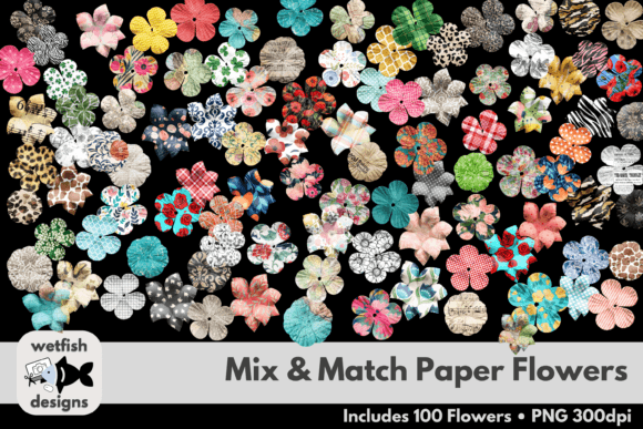 Mix Match Paper Flowers: A Versatile Asset for Digital and Physical Crafting
