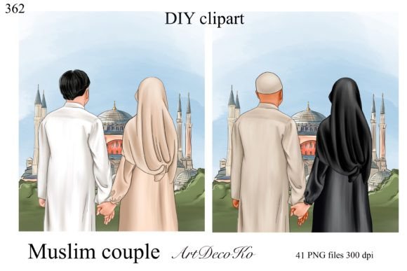 Muslim Couple Clipart: A Comprehensive Guide to Digital Assets for Culturally Conscious Design