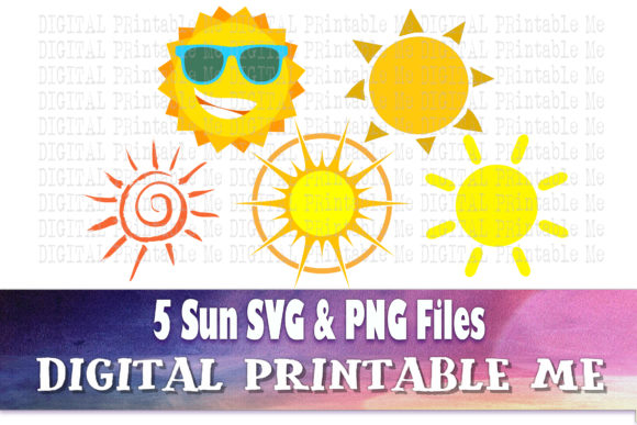 Sun Clip Art Bundle: 17 SVG & PNG Graphics for DIY