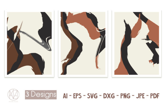 Three Abstract Boho Wall Art: Digital Design Guide