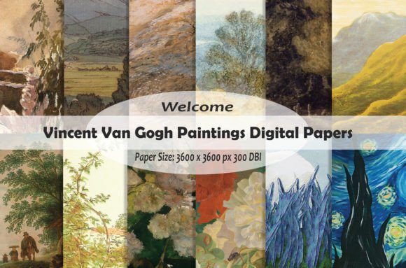 Vincent Van Gogh Paintings Digital Paper: Elevating Modern Creative Projects