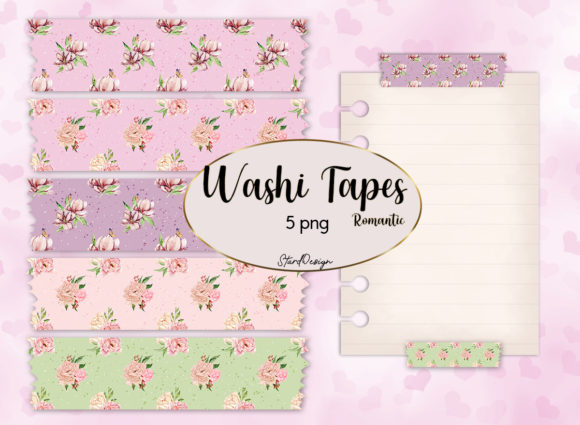 Washi Tape Romantic: Sublimation & Print Designs